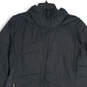 Womens Black Long Sleeve Hooded Pockets Full-Zip Quilted Coat Size XL image number 3