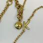 Designer J. Crew Gold-Tone Oval Link Chain K Alphabet Pendant Necklace image number 4
