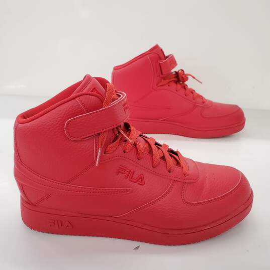 FILA Men's A-High Red Synthetic Lifestyle Sneakers Size 10.5 image number 4