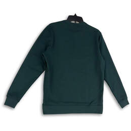 NWT Mens Green Round Neck Long Sleeve Side Slit Pullover Sweatshirt Size S alternative image
