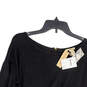 NWT Womens Black Knitted Long Sleeve Back Full-Zip Sweater Size Small image number 3
