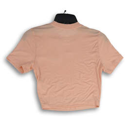 NWT Womens Pink Crew Neck Short Sleeve Cropped T-Shirt Size Size XS alternative image