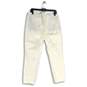 J. Crew Womens White Pleated Slash Pocket Side Zip Dress Pants Size 12 image number 2