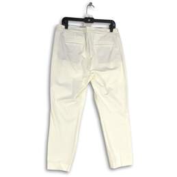 J. Crew Womens White Pleated Slash Pocket Side Zip Dress Pants Size 12 alternative image