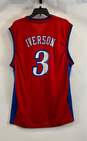 Reebok Men's Red #3 Iverson Sixers Jersey- M image number 2