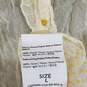 Guess Women Yellow Sheer Blouse Sz L NWT image number 3