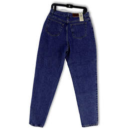 NWT Womens Blue Denim Medium Wash Stretch Pockets Tapered Jeans Size 14MT alternative image