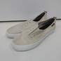 Womens Beige Canvas Slip on Round Toe Low Top Sneaker Shoes Sz 9.5 image number 1