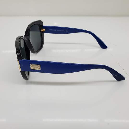 Gianni Versace Black & Blue Chunky Cat Eye Sunglasses AUTHENTICATED image number 5