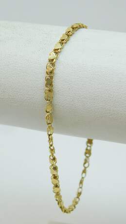 14K Yellow Gold Heart Linked Bracelet 2.8g