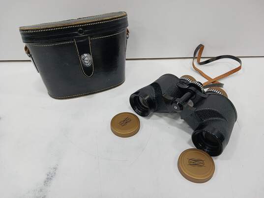 Vintage Mayflower 7x35 Binoculars w/Black Leather Case image number 1