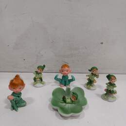 Bundle of 6 Assorted Vintage Lego & Parma Fairy Pixie Elves Ceramic Figurines
