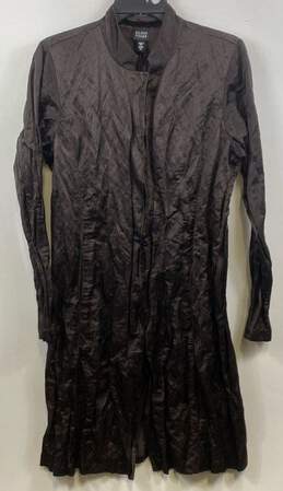 Eileen Fisher Brown Steel Satin Dress - Size Medium