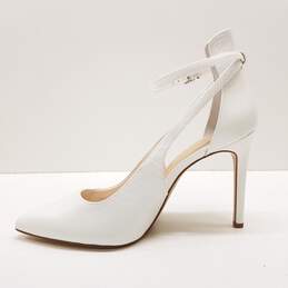Gianni Bini Lulaa White Leather Ankle Strap Pump Heels Size 8.5 M alternative image
