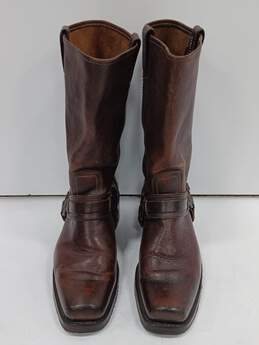 Frye Women's Brown Leather Harness Motorcycle Boots Size 10M