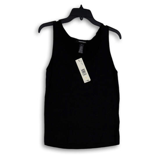 NWT Womens Black Sleeveless Scoop Neck Pullover Tank Top Size Small image number 1