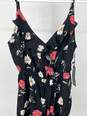 Forever 21 Womens Black Floral Ruffled One Piece Romper Size M T-0543626-L image number 2