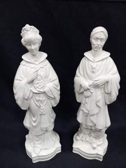 Pair of Emperor & Empress Couple 16" Statues