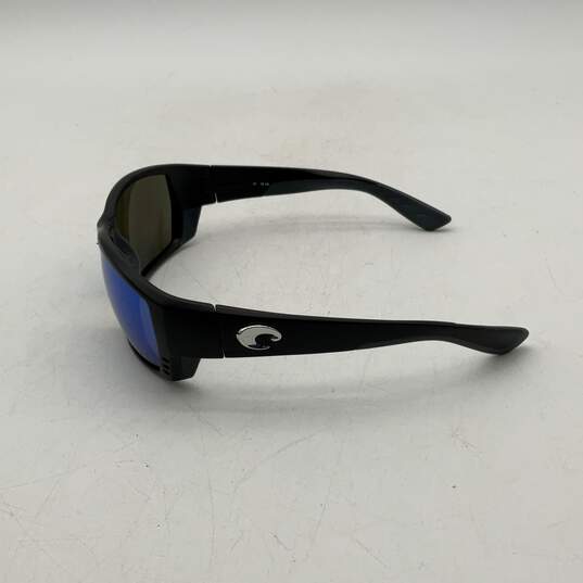 Costa Del Mar Mens Tuna Alley Black Square Sunglasses With Blue Frame W/Case image number 5