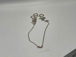 925 Sterling Silver Womens Multi Circle Bib Chain Statement Necklace 11.9g alternative image