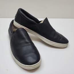 UGG Jass Womens Black 1105712 Leather Slip On Sneakers Sz 10