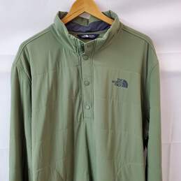 The North Face Green Snap Sweatshirt Jacket Men's Size XXL alternative image
