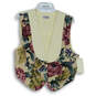 NWT Womens Multicolor Floral Regular Fit Button Front Vest Jacket Size M/L image number 1