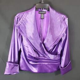 Cachet Women Purple Blouse SZ 4
