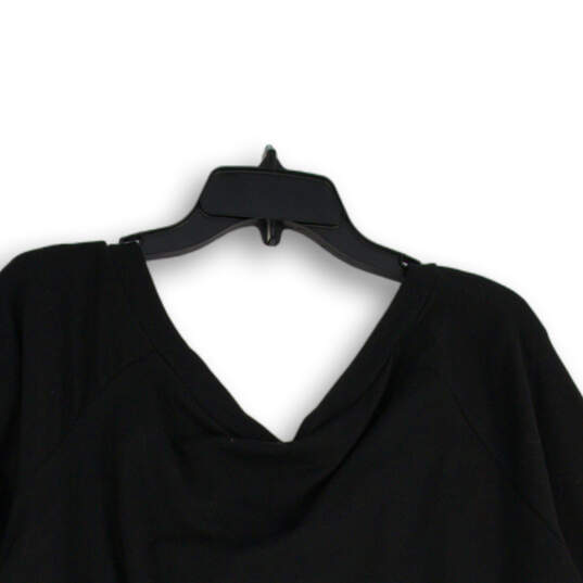 NWT Womens Black Boat Neck Long Sleeve Pullover Blouse Top Size 1/1X/14-16 image number 4