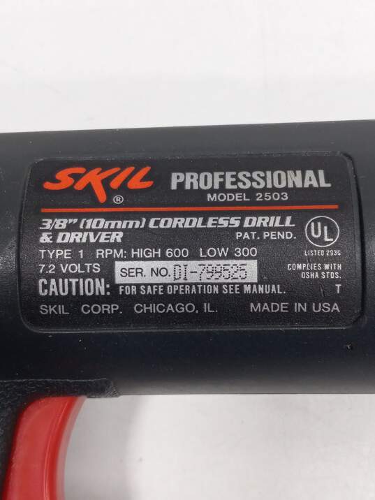 SKIL Cordless Drill & Screwdriver Model 2503 image number 5