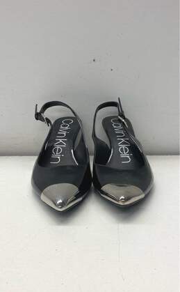 Calvin Klein Reina Patent Slingback Pump Heels Black 8 alternative image