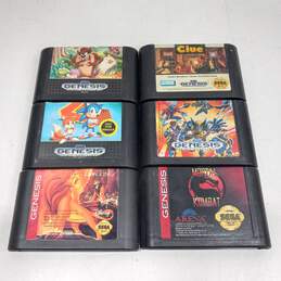 Bundle of 6 Assorted Sega Genesis Video Games