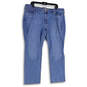 NWT Womens Blue Denim Medium Wash 5-Pocket Design Straight Leg Jeans Sz 20W image number 1
