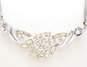 Vintage Crown Trifari Possible Alfred Philippe Icy Rhinestone Silvertone Necklace image number 3