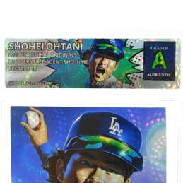 Shohei Ohtani Blue Cracked Ice Refractor Sho-Time Limited Edition Custom Card alternative image