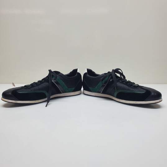 BOSS Green Men's Stiven Sneakers in Green/Black Suede Men's 9.5 EU 43 image number 3