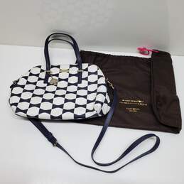 Wm VTG. Kate Spade New York Bow Tile Tote Bag W/Spade Keychain