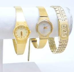 Vintage Ladies Seiko Gold Tone Quartz Wrist Watches 70.4g