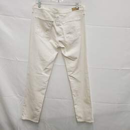AG The Stilt Cigarette Leg Ivory White Cotton Denim Jeans Size 32 x 30 R alternative image