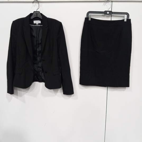 Women's Black 2Pc. Calvin Klein Skirt & Blazer Size 8 image number 1
