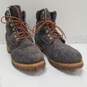 Timberlands Premium Hairy Suede 6 Inch Gray Boots Men's Size 11 M image number 3