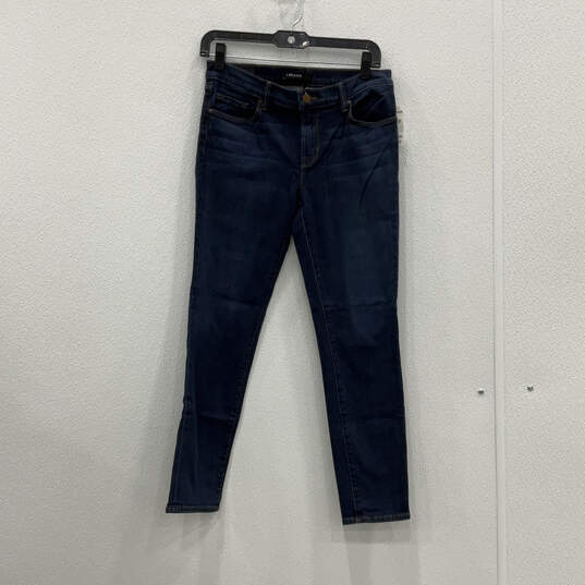 NWT Womens Blue Denim Medium Wash Stretch Pockets Skinny Leg Jeans Size 28 image number 1