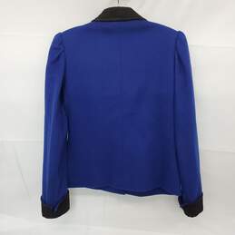Vintage Saint Laurent Rive Gauche Women's Blue Jacket Size 36 alternative image