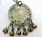 VNTG Silver Tone Coral Tibetan Style Pendant Necklace image number 5