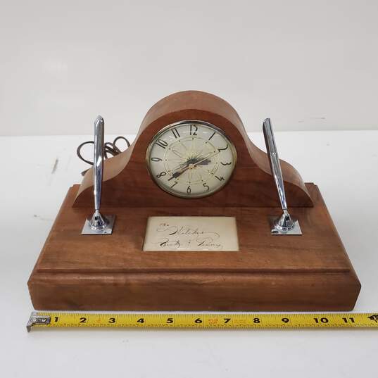 Vintage The Welches Quick & Penny Lanshire Movement Electric Desk Clock - Untested image number 1