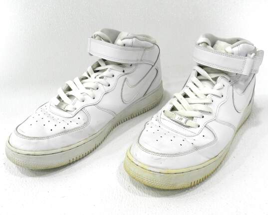 Nike Air Force 1 Mid '07 White Men's Shoes Size 11.5 image number 1