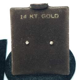 14K Gold Diamond & Cubic Zirconia Earring Bundle 3pcs 2.6g alternative image