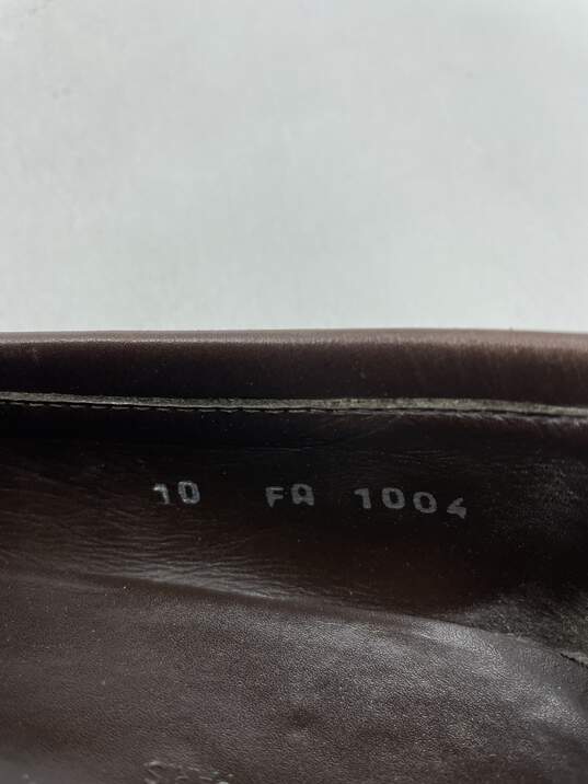Authentic Louis Vuitton Brown Calf Hair Loafers M 10 image number 7