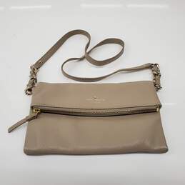 Kate Spade Cobble Hill Mini Carson Tan Soft Leather Foldover Flap Crossbody Bag