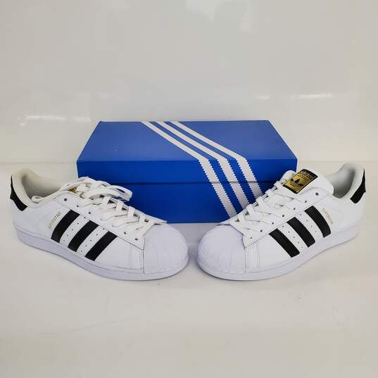 Adidas Superstar White/Black Sneakers W/Box Women's Size 8.5 image number 1